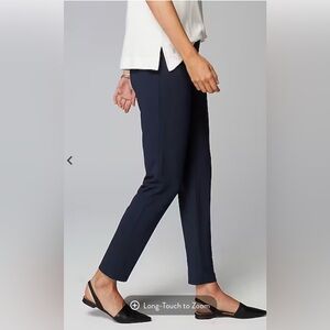 J. Jill Women's Wearever Smooth Fit Classic Slim Leg Navy Ankle Pants